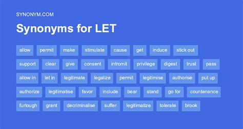 let synonym.